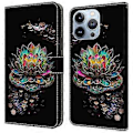 Miniatyrbild 1 av 5: Skal till iPhone 16 Pro Max, mönstertryckt skyddsfodral TPU+PU Läder Flip Telefonfodral (Stil M)