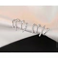 Miniatyrbild 1 av 4: Shang personlighet temperament fyrklo zirconia örhängen koppar mikro set zirconia örhängen 925 silver fyrklo örhängen silver brosch