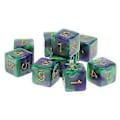 Pikkukuva 5 / 5: 10 KPL D6 Monitahoisia Noppia DND-peliin (Violetti Vihreä)