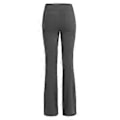 Miniatyrbillede 2 af 3: Dame Fit & Flare Plain Bukser Bløde Åndbare Casual Lange Bukser Høj Talje Sommer Elastisk Talje Knapper (L Grå)
