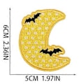 Miniatyrbillede 5 af 5: 26 stk. Halloween-tema engelske bogstav broderi stofmærker computer broderi mærker kunst patch mærker bogstav broderi mærker