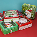 Miniatyrbillede 2 af 2: Juleblikdåse Skylight Tinplate Box Med Låg Tinplate Cookie Cake Firkantet Æske (02)