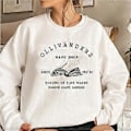 Miniatyrbillede 1 af 5: Wizard Book Shop Sweatshirt HP Sweater Magisk Troldmand Hættetrøjer Kvinder Langærmet Sweatshirts Bog Nerd Pullover Fans Gave Hættetrøje (L hvid)