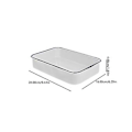 Miniatyrbild 2 av 5: Emaljerad Ugnsform Multifunktionell Emaljerad Avlång Pajform Djup Kant Bbq Matform 24.00X16.00X4.60CM