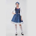 Pikkukuva 4 / 5: UUSI Päivitys Asu Kartanon Piika Puku Piika Pitkä Mekko Oktoberfest Perinteisiin Asuihin (2XL)