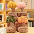 Miniatyrbillede 3 af 5: Sukulent ornamenter plys simuleret tulipan potteplanter hjemmestudie stue dekorationer kludedukke (mørkegrøn)