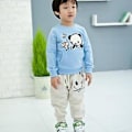 Miniatyrbillede 1 af 3: Børnebukser til drenge, afslappet, lange bukser, trykte sweatpants (5-6 år, grå)