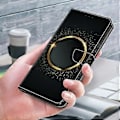 Miniatyrbild 5 av 5: För iPhone 16 Pro Max Fodral PU Läder Plånbok Flipskydd med Ställfunktion (Stil G)