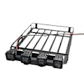 Pikkukuva 1 / 5: Universaali kattoteline tavarateline autokehys LED-valolla 1/18 C8801 RC Crawler -auton osille, neliölamppu