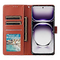 Miniatyrbillede 2 af 5: Til Oppo Reno12 Pro 5G (Global) Etui Wallet Stand View PU Læder Telefon Cover (Style C)