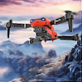 Miniatyrbild 2 av 5: E99pro Drönare Dubbel Kamera Flygfotografering Quadcopter Fast Höjd Fjärrkontroll Flygplan Leksak (Orange)
