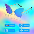 Miniatyrbillede 2 af 5: 2 Par Butterfly Solbriller Butterfly Rimless Solbriller Butterf