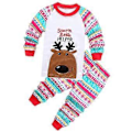 Miniatyrbild 1 av 2: Julpyjamas för barn, pojkar och flickor, pyjamas, pyjamasset, småbarn, långärmad topp, byxor, nattkläder, jultema, loungewear (5-6 år E)