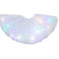 Miniatyrbillede 2 af 2: Piges Tutu Skørter Baby Sequin LED Lys Op Pettiskirt Ballet Tøj Lysende Fancy Dress Glitrende Tulle Skørt (Hvid)