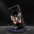 Miniatyrbillede 4 af 5: Magnetisk etui til Samsung Galaxy A35 5G med 3D-mønsterprint i læder (Pink Diamond Butterfly)