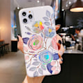 Miniatyrbild 2 av 4: 6,7 tum Apple iPhone 12 Pro Max Skal, Holografisk Glittrande Blomma D
