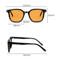 Miniatyrbillede 3 af 5: (sort grøn) Unisex solbriller sort stel retro solbriller