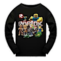Miniatyrbild 2 av 5: 7-14 år Barn Pojkar Flickor Roblox Spel Tryckt T-shirt Toppar Byxor Pyjamas Set Pjs Sovkläder Nattkläder (7-8 år Svart)