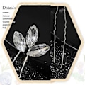 Miniatyrbilde 5 av 5: Bryllupshårnål Gull Krystall Brude Tiara Rhinestone Brude Hårnål Brudepike Bryllup Hårtilbehør (Sølv)