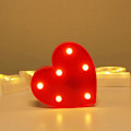 Miniatyrbild 4 av 5: Led-ljusslinga i hjärtform, plast, LED-skylt för bröllopsnattljus