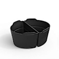 Miniatyrbillede 2 af 4: Non-stick gryde med nem rengøring silikone indvendig foring (grå sort)
