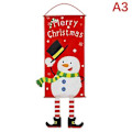 Miniatyrbillede 1 af 2: Julepynt til Dør 2023 - Merry Christmas Banner Dekoration til Hjemmet (A3)