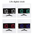 Miniatyrbild 5 av 5: 6,7-tums LED-display Spegelklocka, 3 separata alarm, Ljuskänslig sensor för automatisk dimning, Elegant design, Komplett med datum, temperatur och USB
