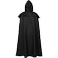 Miniatyrbillede 5 af 5: Halloween Fest Middelalder Munkekappe Gotisk Herre Lang Kappe Cosplay Kostume (XL Sort)