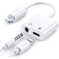 Miniatyrbild 2 av 5: 1PC Hörlursadapter för iPhone 2 i 1 Lightning till 3,5 mm Jack H