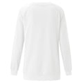 Miniatyrbilde 3 av 4: Juletunika for kvinner med lang erme, Xmas søt elgtrykk topp bluse 2XL hvit