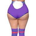 Pikkukuva 4 / 4: Violetit kannustajapuvut naisille, tank top ja shortsit, kaksi osainen setti, cosplay-asu, lavanäytösten asut (XXL)