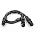 Miniatyrbillede 5 af 5: XLR til Dobbelt XLR Y Kabel Balanceret Mikrofon Adapter Patch Kabel