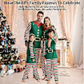 Miniatyrbillede 4 af 5: Familie Julepyjamas Matchende Julemandens Elf Tema Pyjamas Mor Far Børn PJs Sæt Natkjole Soveværelse (M Kvinder)