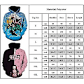 Miniatyrbillede 2 af 2: Demon Slayer Anime Unisex Hoodie Trøjer Toppe Fans Gave Til Mænd Kvinder Trøje Langærmet (4XL B)