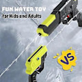 Miniatyrbillede 2 af 5: 2-i-1 Vandpistol til Børn, Sprøjtepistol med Lang Rækkevidde Op til 26 Fod, Vandblæser Sprøjte til Småbørn, Pool Legetøj Strand Legetøj til K