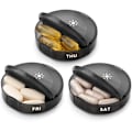 Pikkukuva 5 / 5: Viikkokohtainen Pill Box Aamu ja Ilta, 7 Päivän Pyöreä Pill Box 14 Lokeroa