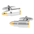 Miniatyrbillede 2 af 4: 2 Two Tone Shell Casing Army Police Par Cufflinks i en gaveæske og poleringsklud