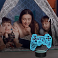 Miniatyrbillede 5 af 5: 3D Game Control Lampe Natlampe Illusion Lampe til Børn, 16 Farver