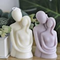 Miniatyrbillede 2 af 5: Stearinlysestøbeform, 3D par, der krammer, silikoneform til stearinlys, kærlighedspar-portræt, silikoneform til stearinlys og harpiks