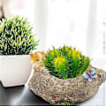 Miniatyrbild 2 av 2: Mini Resin Tecknad Djur Blomkruka Dekoration Skrivbord Suckulent Växtkruka Ornament Katt