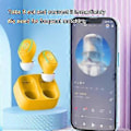 Pikkukuva 4 / 5: Bluetooth-kuulokkeet Tarjoukset Kosketuslangattomat Bluetooth-kuulokkeet Macaron-väri Mini Näkymättömät Binauraaliset Korvan sisäiset Bluetooth-kuulokkeet (Keltainen)