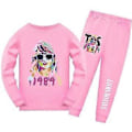 Miniatyrbild 1 av 5: Taylor Swift Långärmad Pyjamas Set Barn Pjs Sovkläder Nattkläder Swiftie Fans Gåva (11-12 År Rosa)