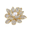 Miniatyrbillede 1 af 3: Lotus broche, udsøgt luksus corsage, blomster nål high-end tilbehør