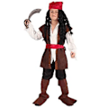 Miniatyrbillede 1 af 5: Halloween Børne Piratdragt - Moderigtig Langærmet Rolleleg Kostume til Festival (10-12 År Gammel Mandlig Pirat X)