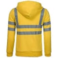 Miniatyrbillede 3 af 4: Herre Viz Hættetrøje Sweatshirt Sikkerhed Høj Synlighed Arbejdsjakke (Sort 2XL)