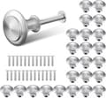 Silver Låddragknopp, Runda Dörrknoppar Knoppar, Silver Rund Dra