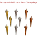 Miniatyrbilde 1 av 4: 9PC Resin Cribbage Pegs, Morsomme Cribbage Pegs 3 Farger Morsomme Cribbage Pe