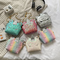 Miniatyrbild 4 av 4: (Grön) Unicorn Crossbody Wallet Bag Glitter Sequin Wallet