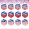 Miniatyrbillede 2 af 3: 12 stk Runde Nationalflag Patches Tøj Patches Klud Patches Sticker Mode Broderi Applikation til Tøj Jeans Hat