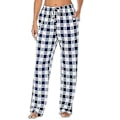 Miniatyrbild 1 av 2: Männs Pyjamasbyxor med Fickor, Mjuka Flanellrutiga Pyjamasbyxor för Sovkläder L Blå
